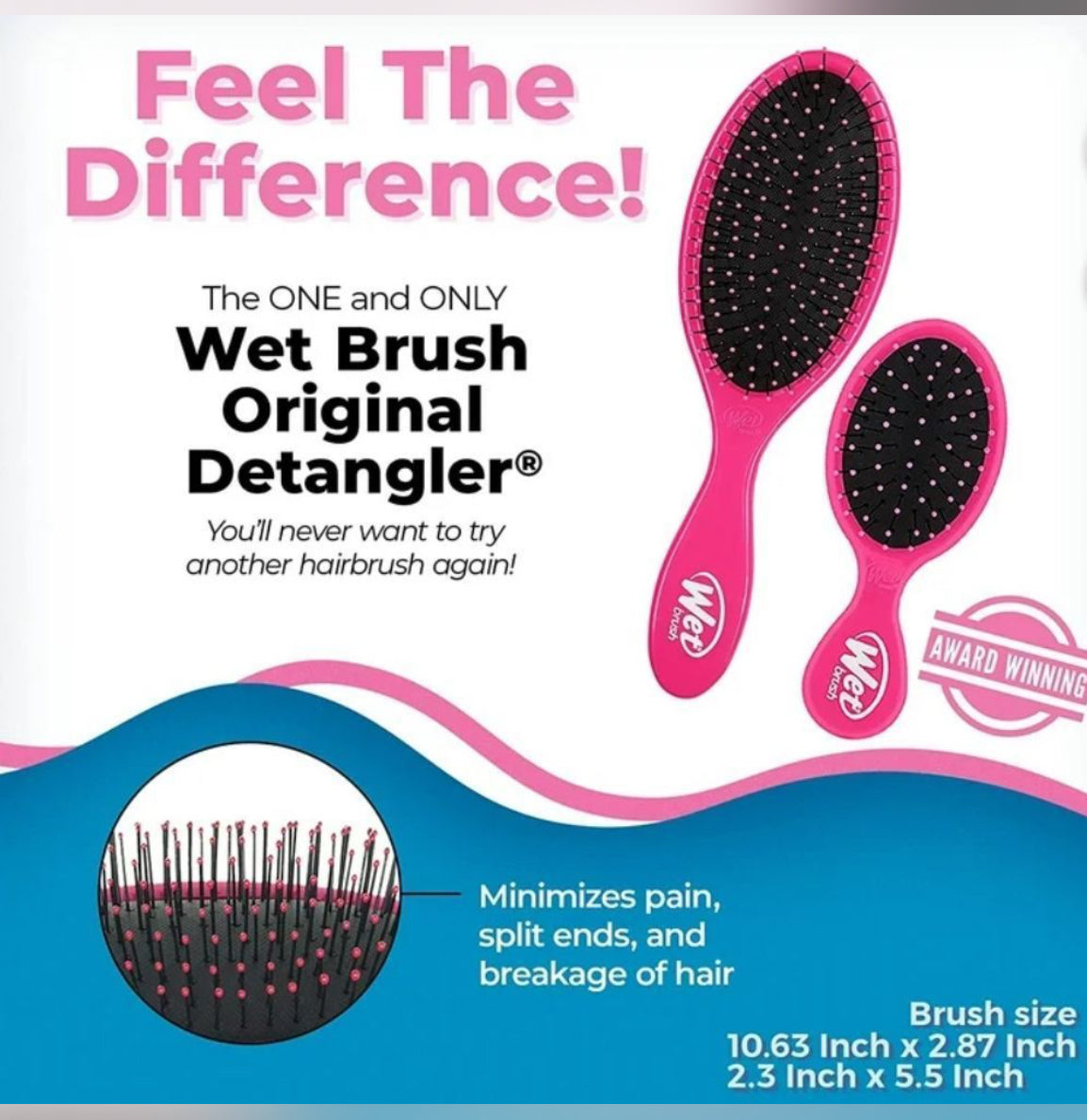 Hot Pink Detangling Brush Set