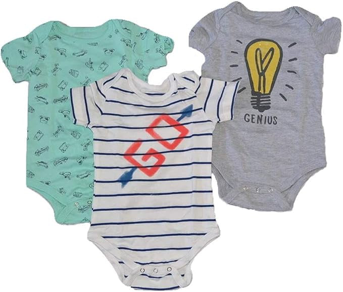 Baby Boy's 3-Pack Monopoly One-Piece Bodysuits by Junk Food (0-3 6-9 Months)